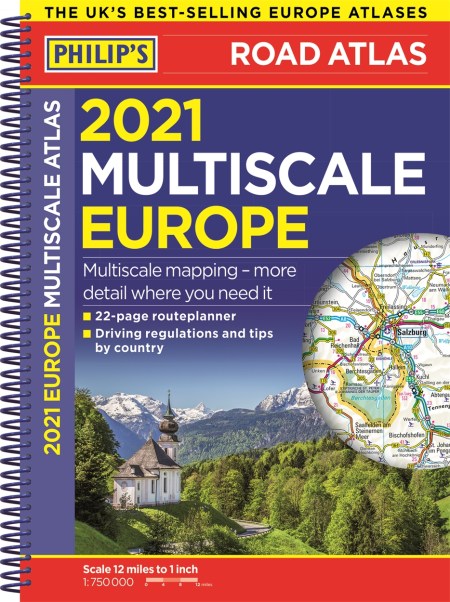 2021 Philip’s Multiscale Road Atlas Europe