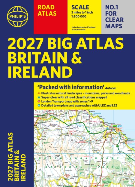 Philip’s 2027 Big Road Atlas of Britain and Ireland (A3 Paperback)
